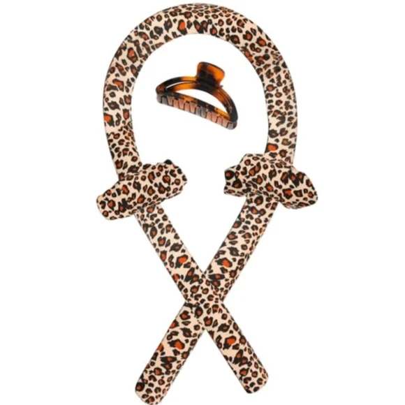 Heatless Hair Curler Wrap Leopard Print TikTok Famous - Picture 3 of 9